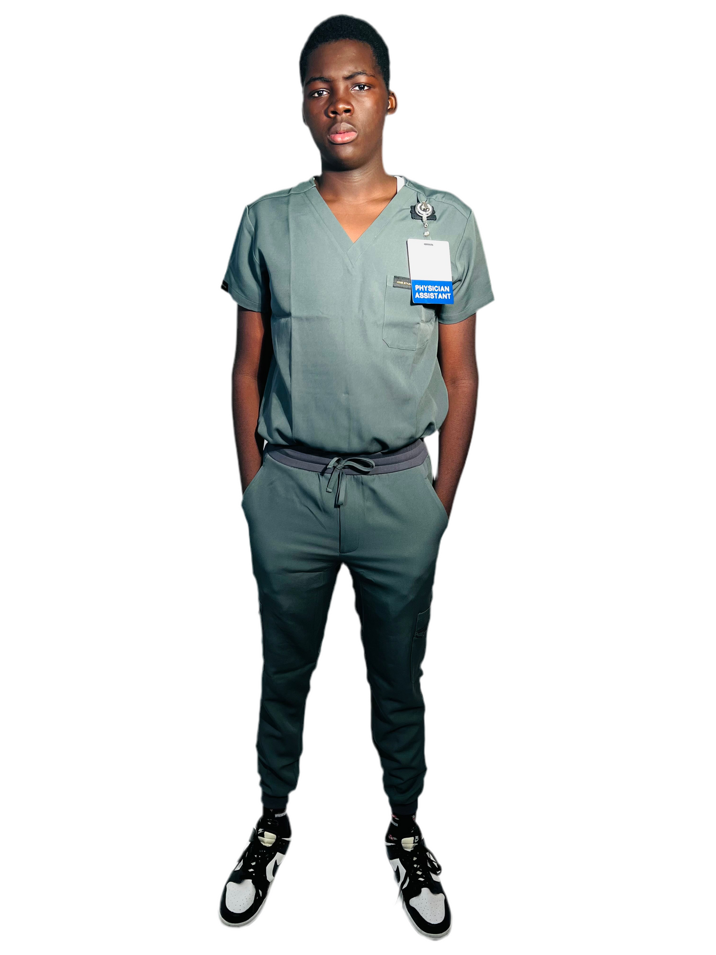 Men hunter green scrub pant