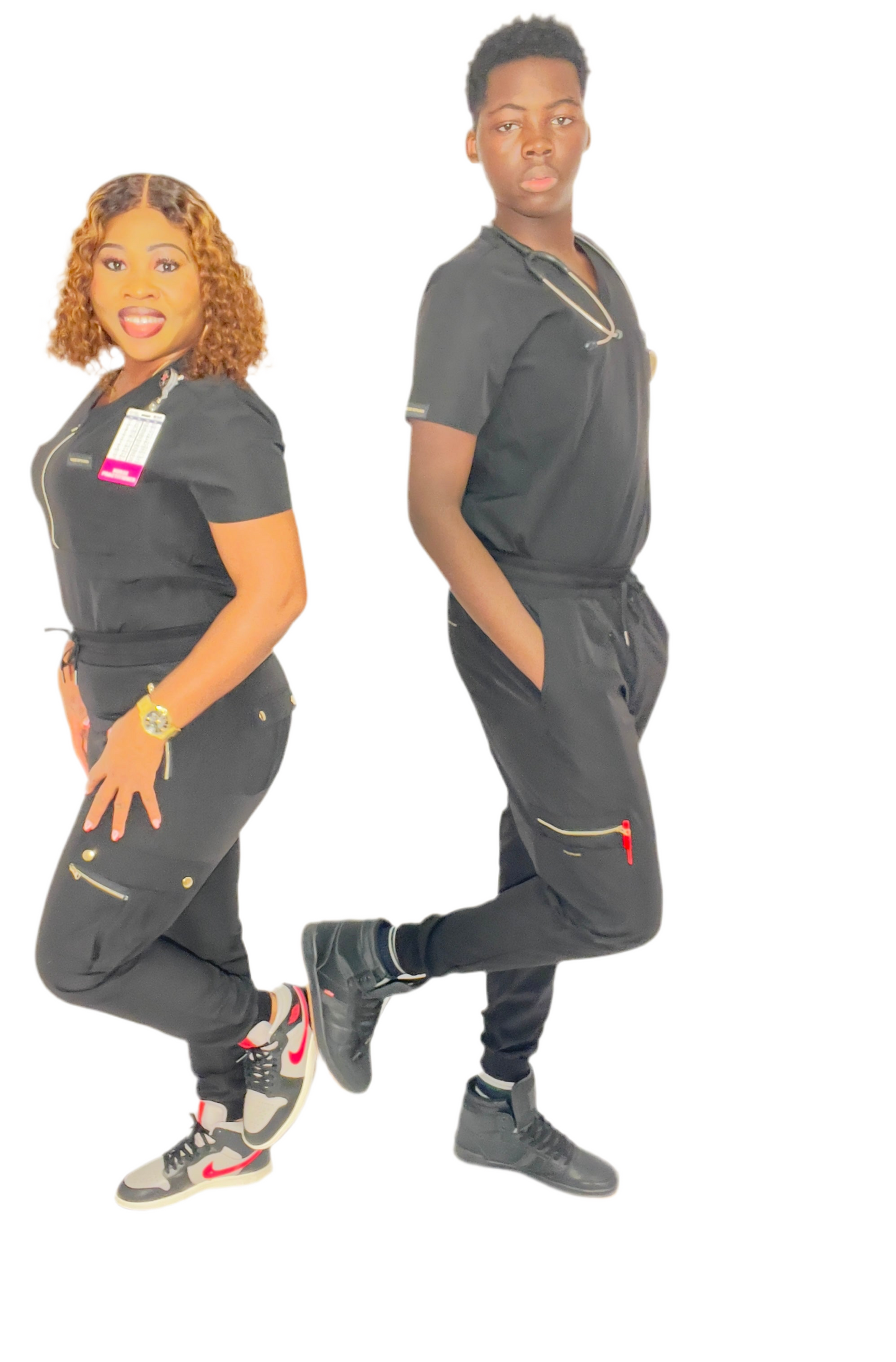 Men Black Scrub Set
