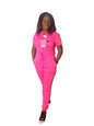 Women Pink scrub jumpsuit