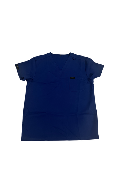 Men Navy Blue Scrub Top/V-Neck