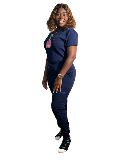 Women Navy Blue 2 Piece Set