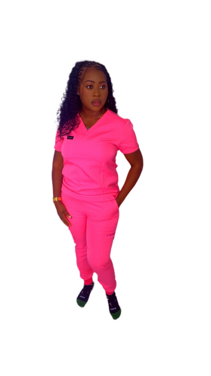 Pink scrub pant