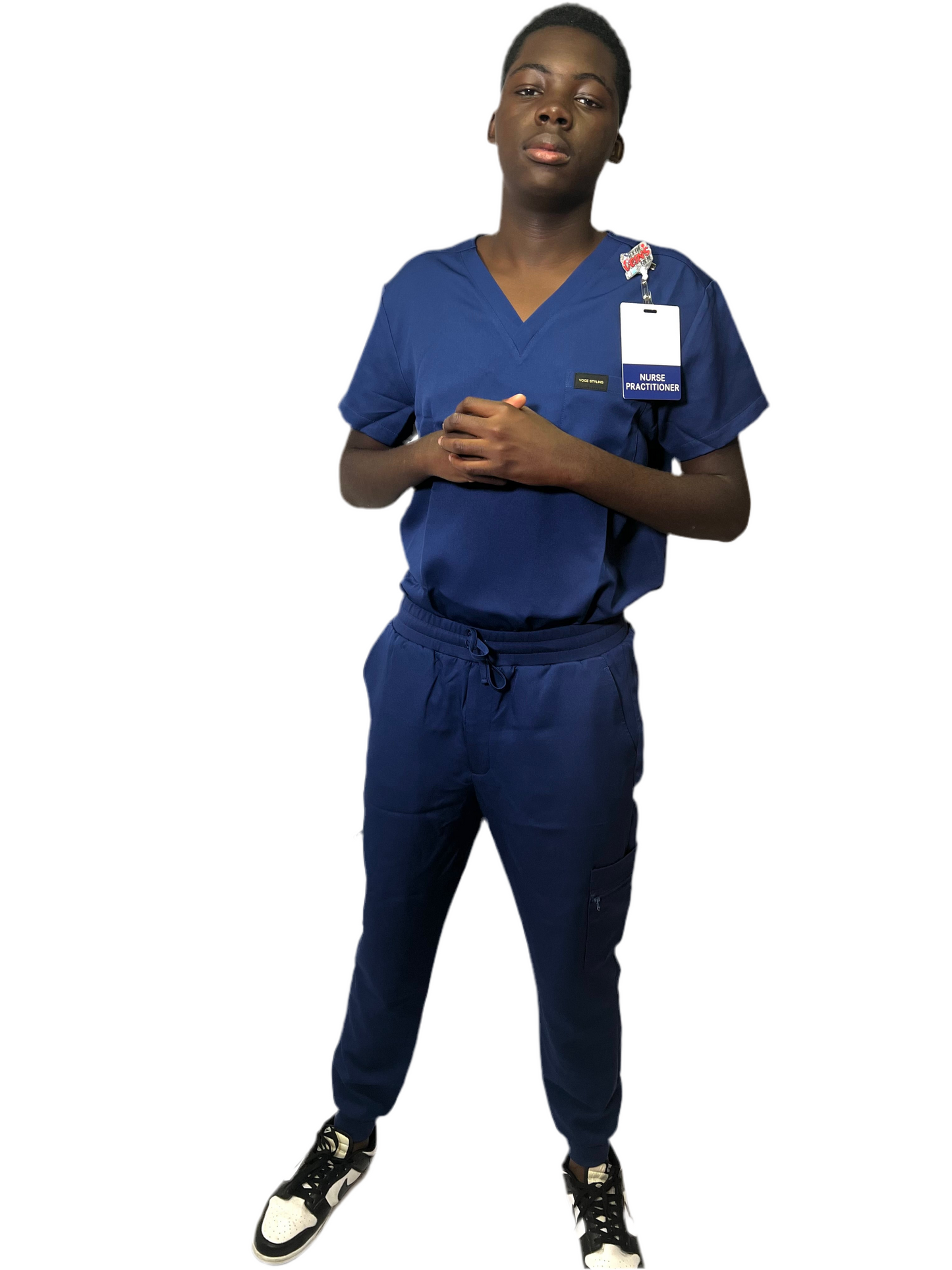 Men  Navy Blue Scrub set