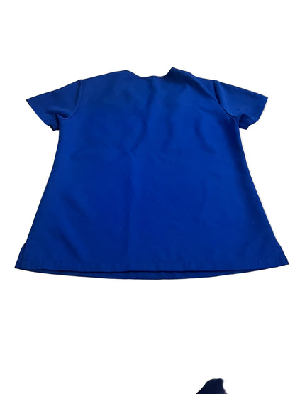 Women Royal Blue V-Neck Top