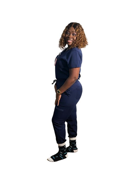 Women Navy Blue 2 Piece Set