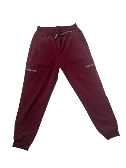 Men's Burgundy Scrub Set (No Zipper in Private Area)