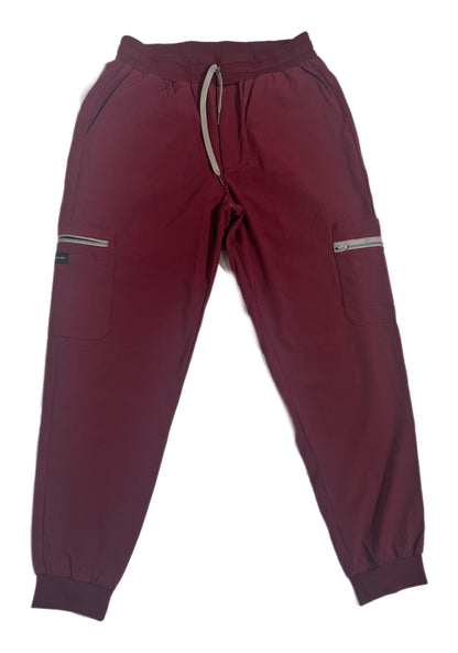 Men's Burgundy Scrub Set