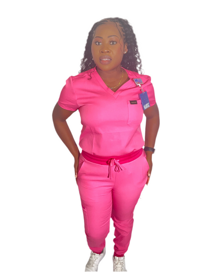 Pink scrub pant