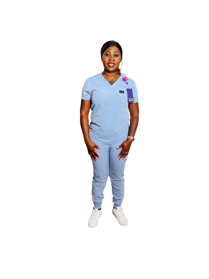 Women Sky blue Scrub set
