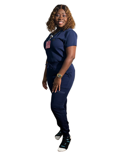 Women Navy Blue 2 Piece Set