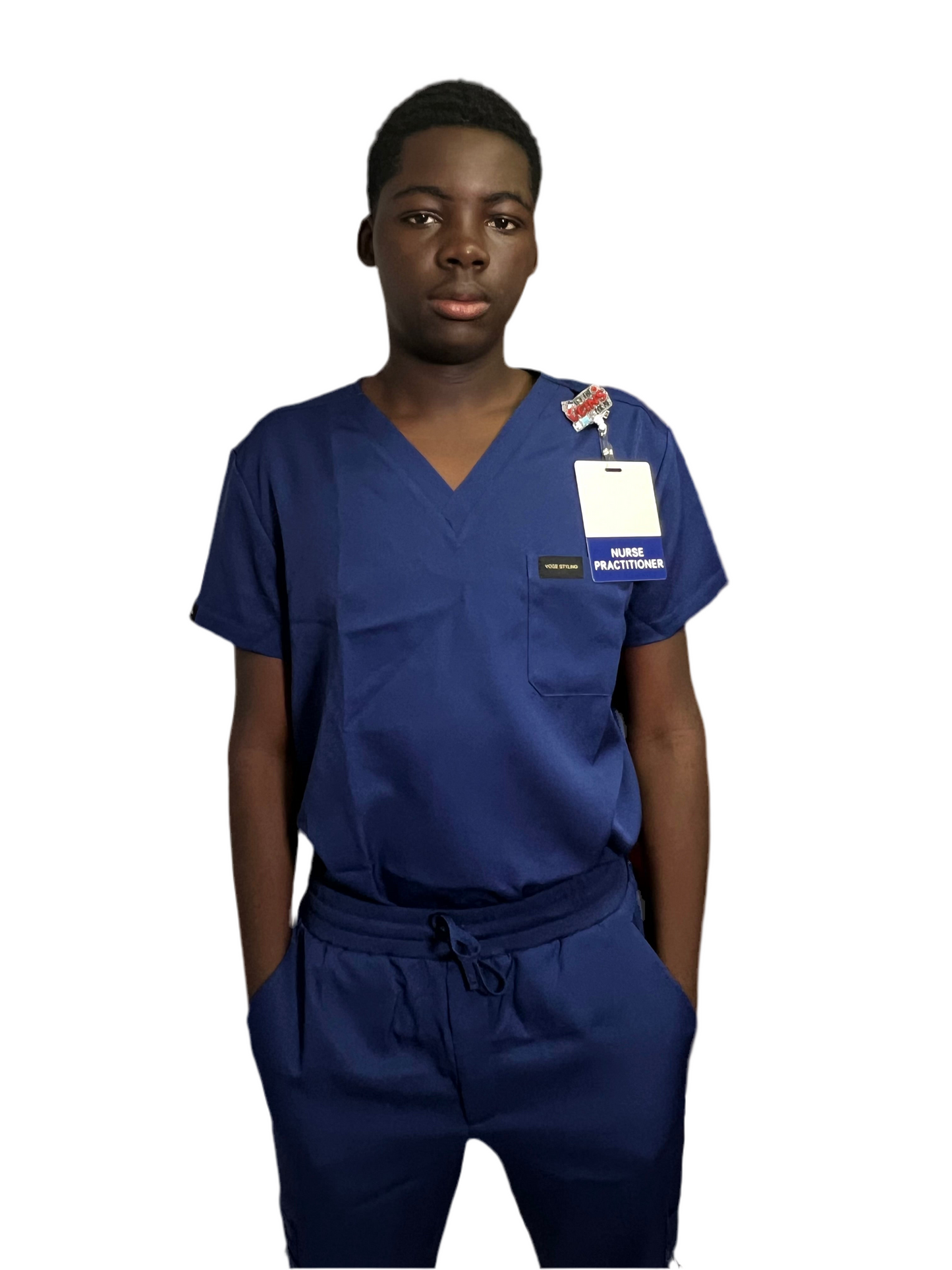 Men  Navy Blue Scrub set