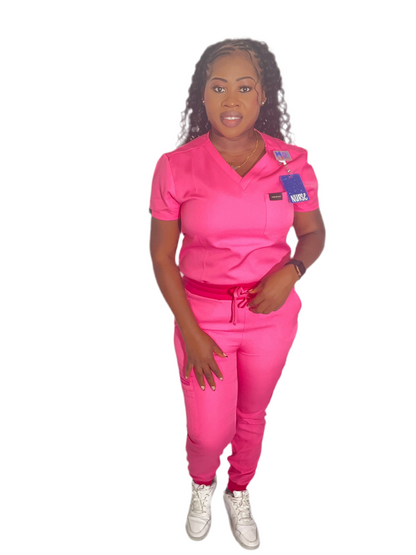 Pink scrub pant