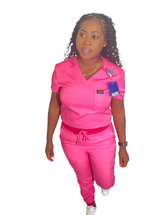Women Pink Scrub set