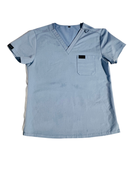Women Skyblue V-Neck Shirt