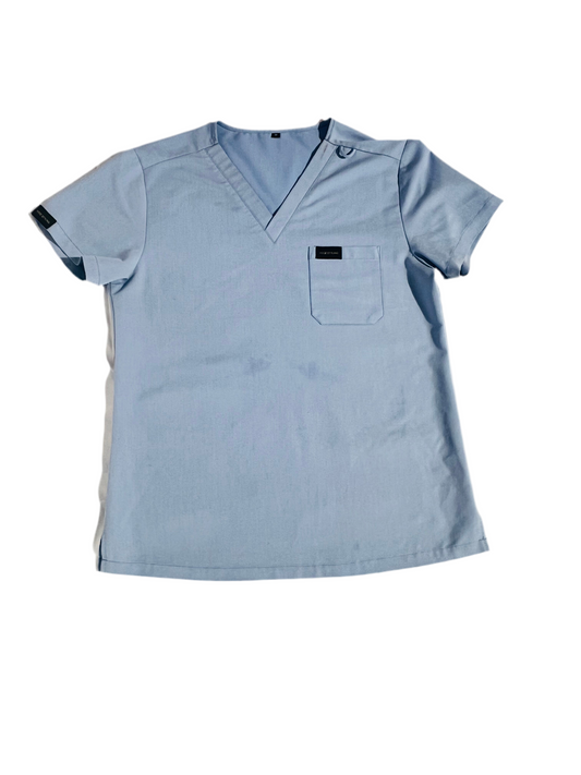 Men Skyblue V-Neck Shirt