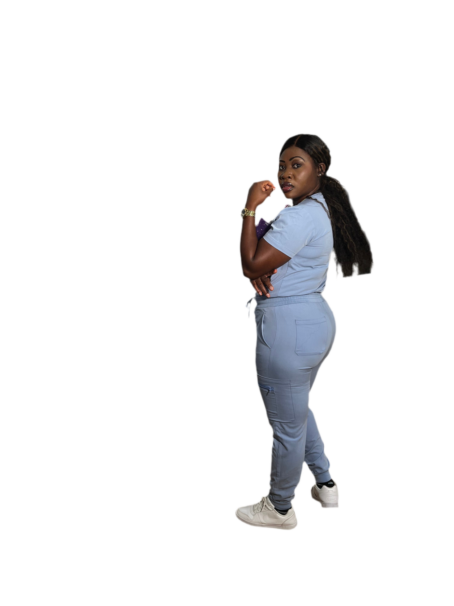 Women Sky blue Scrub set