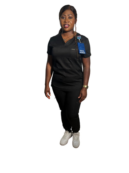 Vogewomen Black Scrub Set