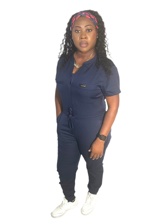 Navy Blue Scrub jumpsuit