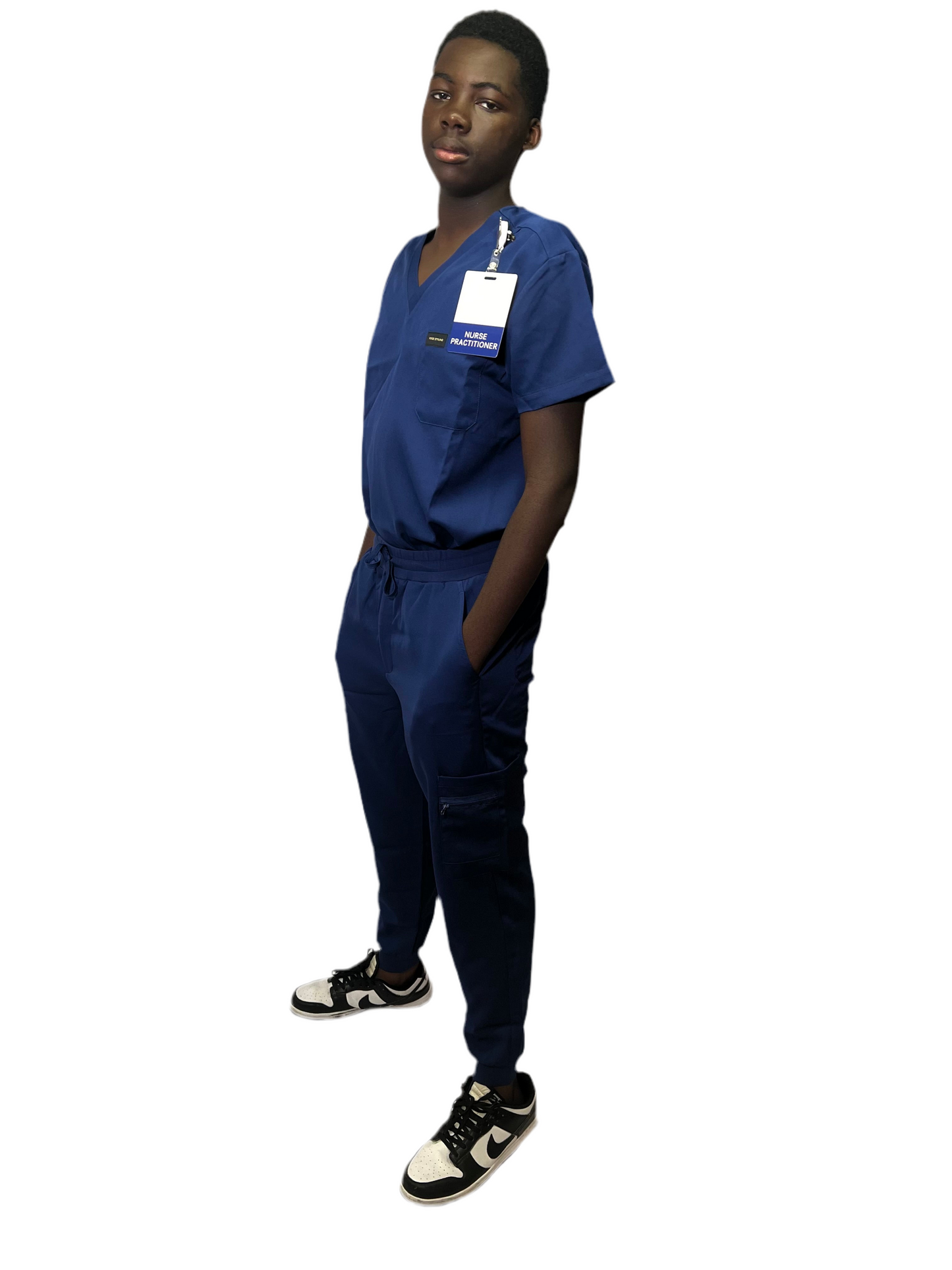 Men  Navy Blue Scrub set