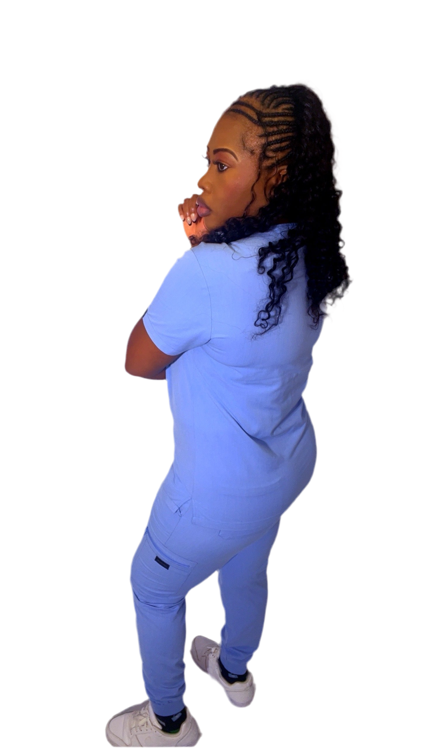 Women Sky blue Scrub set