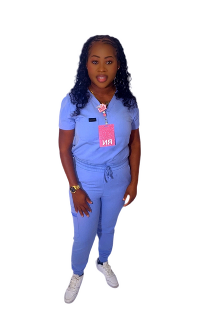Women Sky blue Scrub set