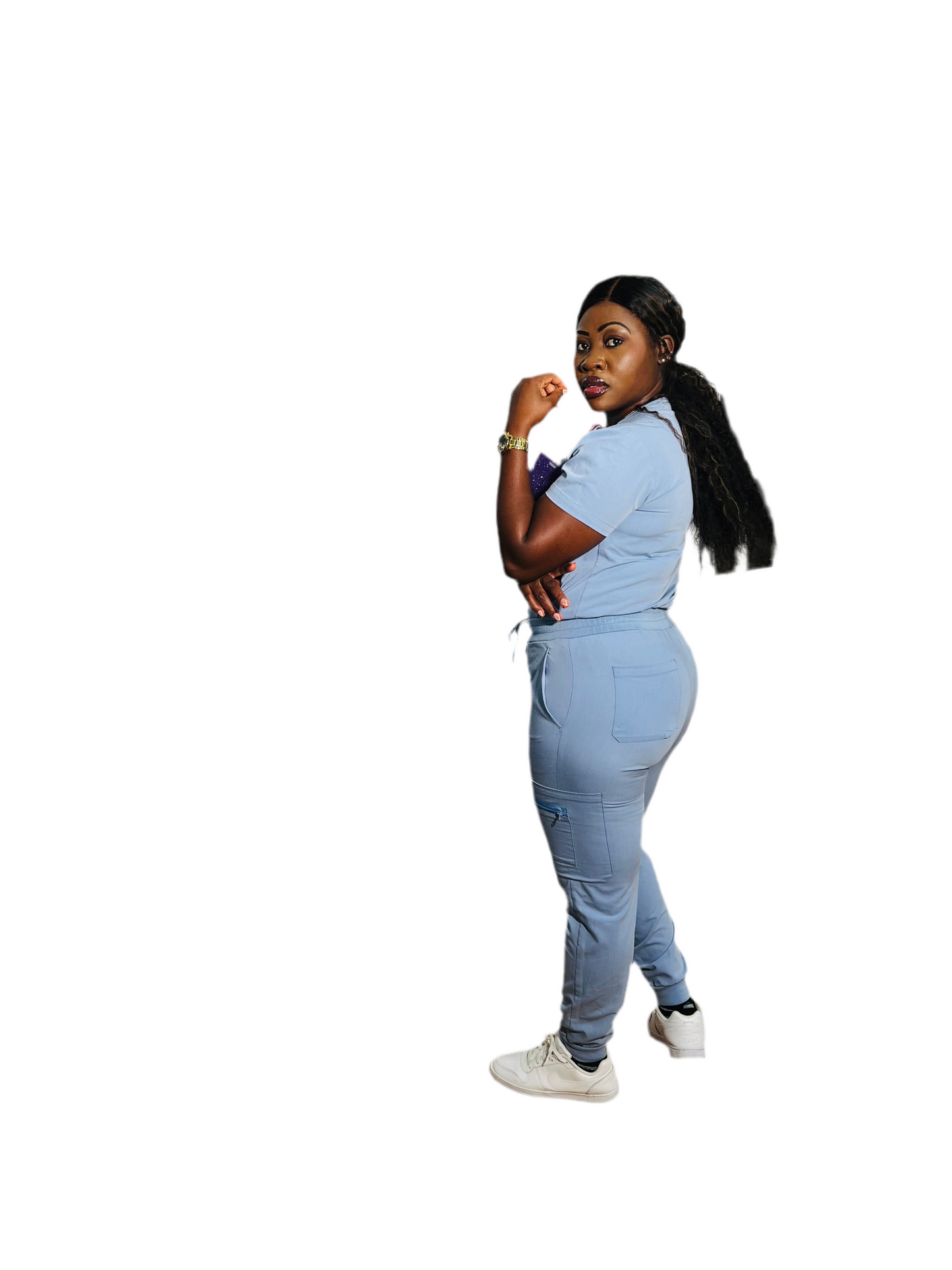 Women Sky blue Scrub set