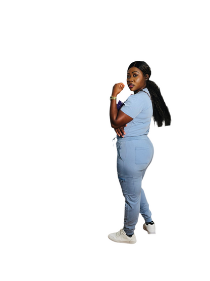 Women Sky blue Scrub set