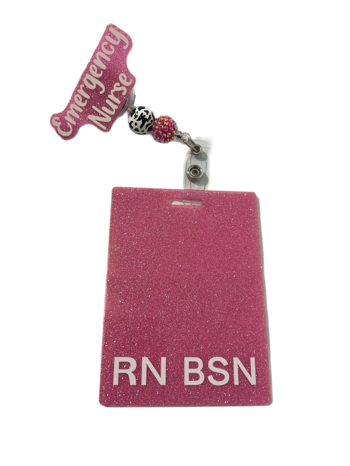 Emergency Nurse Scrub Life Acrylic Badge Holder