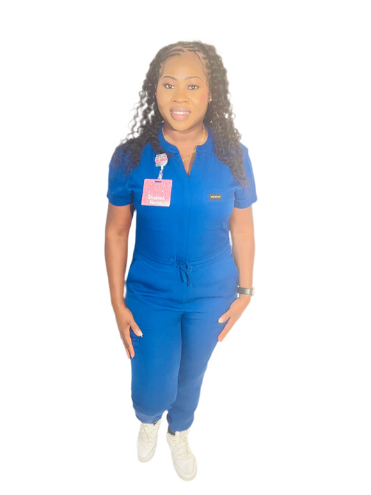 Royal Blue Jumpsuit Scrub