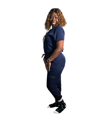 Women Navy Blue 2 Piece Set