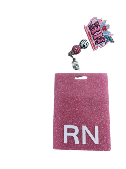 Registered Nurse Pink ID Reel for nurses