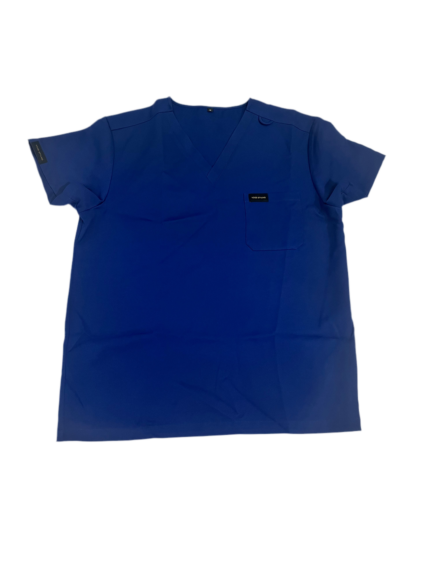 Men Navy Blue Scrub Top/V-Neck