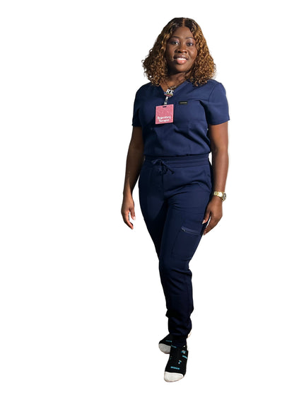 Women Navy Blue 2 Piece Set