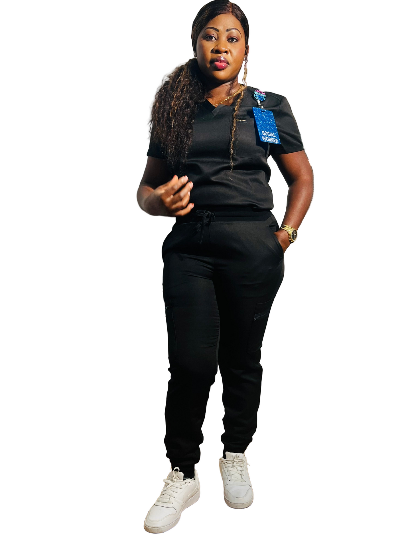 Vogewomen Black Scrub Set