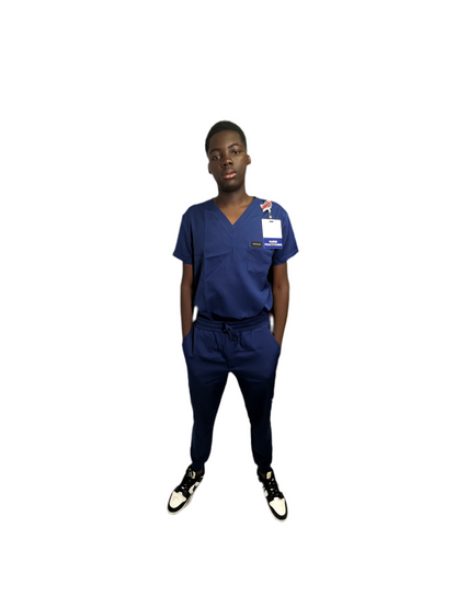 Men  Navy Blue Scrub set