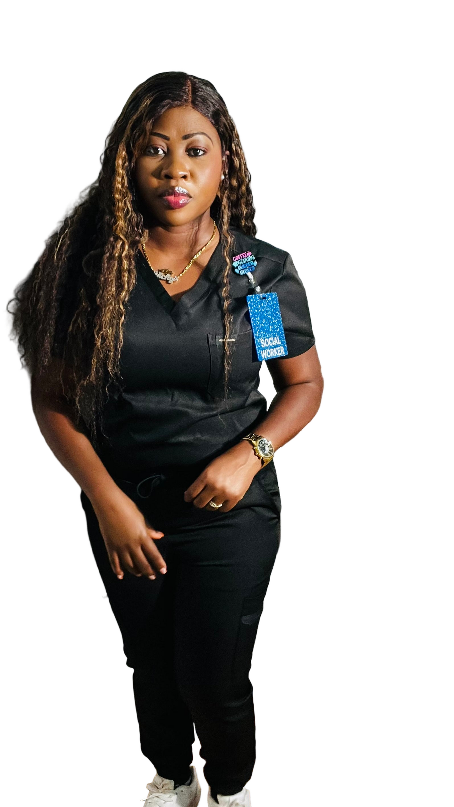 Vogewomen Black Scrub Set