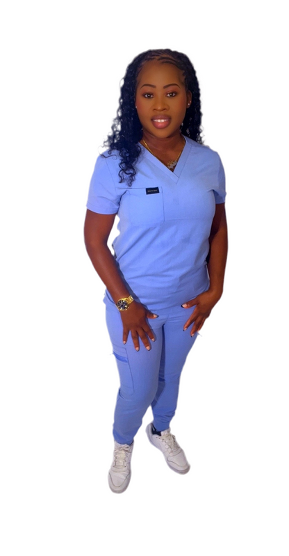 Women Sky blue Scrub set