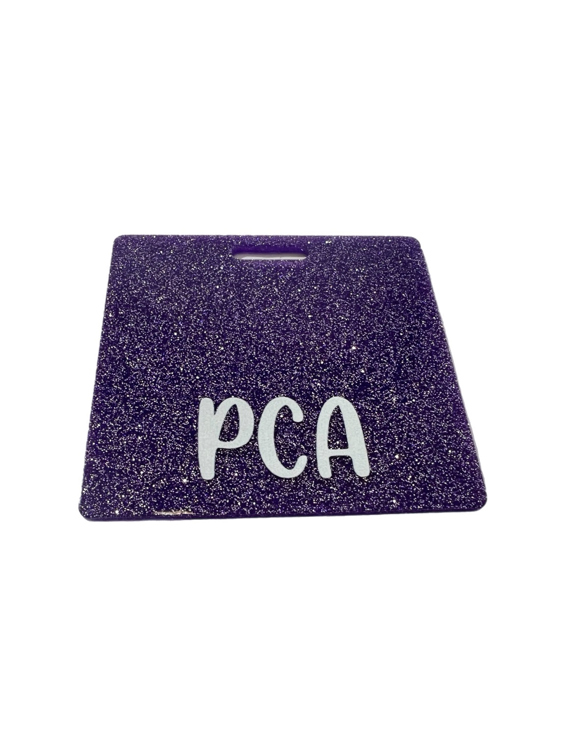 Short Acrylic Glitter PCA Badge Buddy Holder