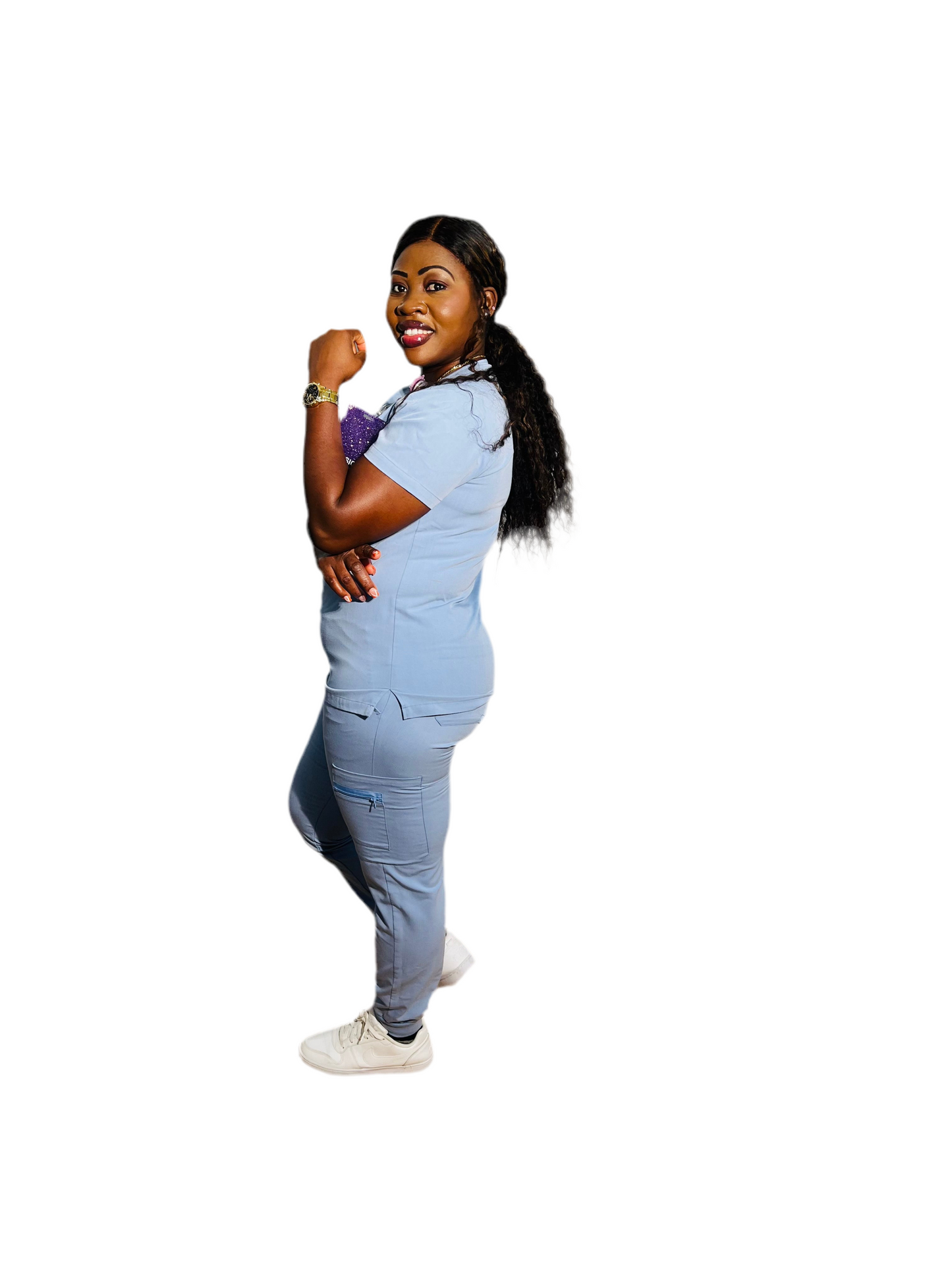 Women Sky blue Scrub set