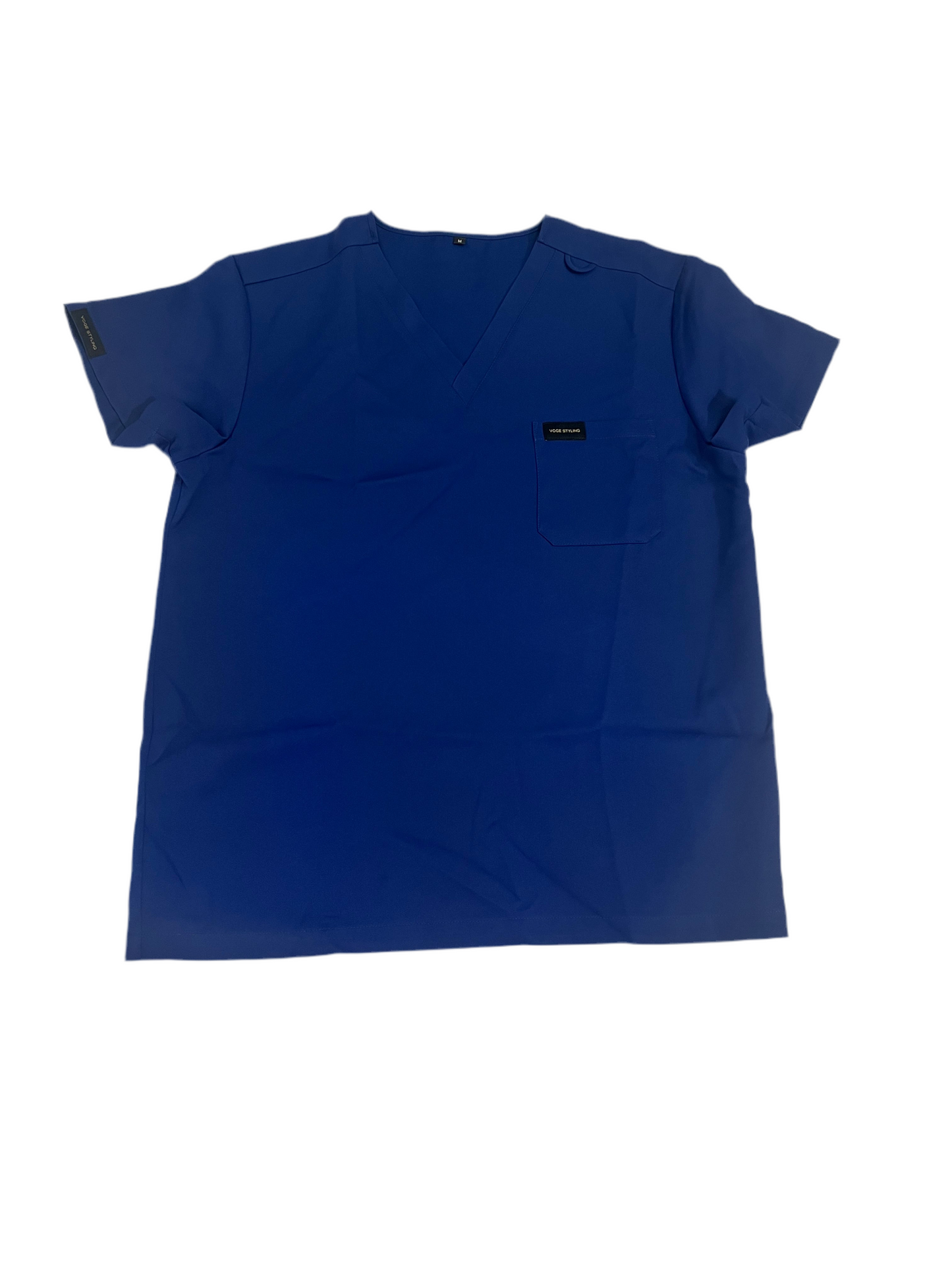 Men Navy Blue Scrub Top/V-Neck