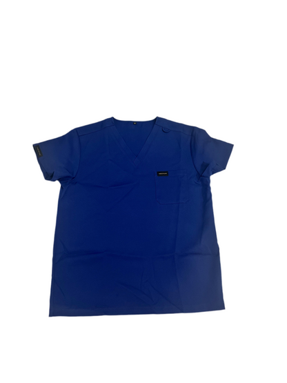 Men Navy Blue Scrub Top/V-Neck