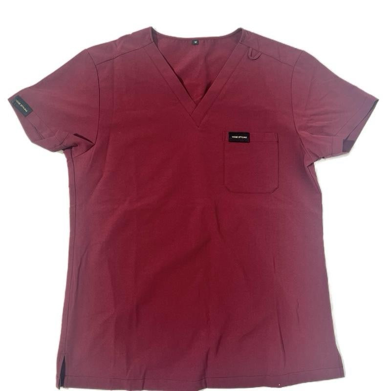 The Women's Burgundy Scrub Shirt