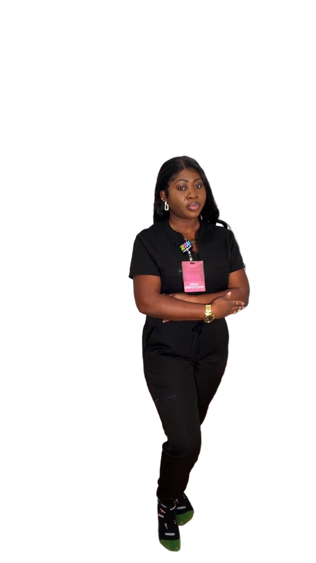 Black Scrub Jumpsuit