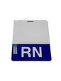 Blue and White RN ID Badge