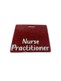 Short Acrylic Glitter Nurse Practitioner Red Badge Buddy Holder